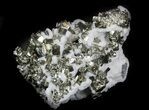 Pyrite With Calcite - Bulgaria #33721-1
